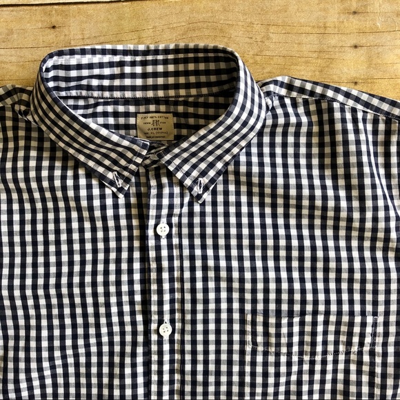 J. Crew Other - J Crew Blue/White Gingham Short Sleeve Button Down